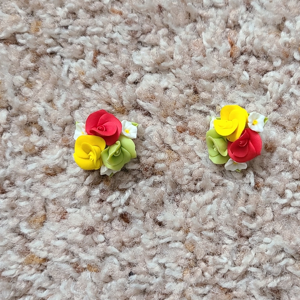 Colored flowers Earrings